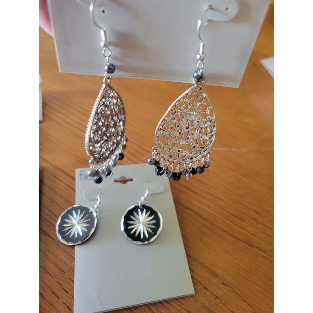 Vintage 90s Y2K‎ Earrings 12 Lot Bundle Dangle Whimsigoth Boho Celestial Goth - Picture 6 of 9